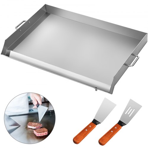 32" X 17" Stainless Steel Griddle Flat Top Grill Grilling Outdoor Heavy Duty