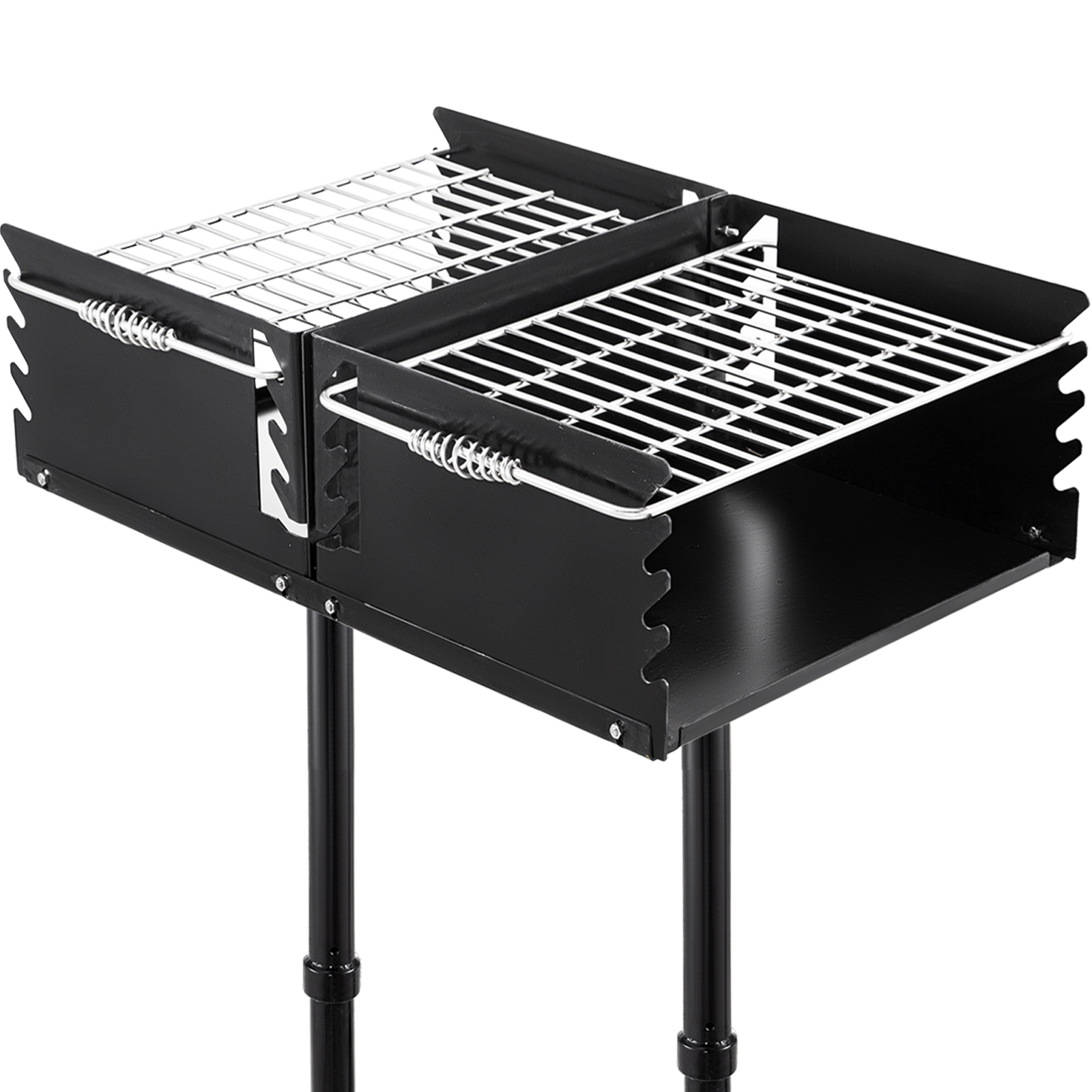 Park-style Camping Outdoor Double Post Steel Bbq Charcoal Grill W/ Cooking Grate от Vevor Many GEOs