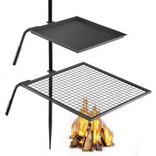 Vevor Swing Grill Campfire Swivel Grill Heavy Duty Over Fire Pit Grate For Bbq