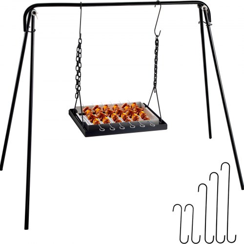 Vevor Grill Swing Campfire Cooking Stand 35" Bbq Grill For Cookware Dutch Oven