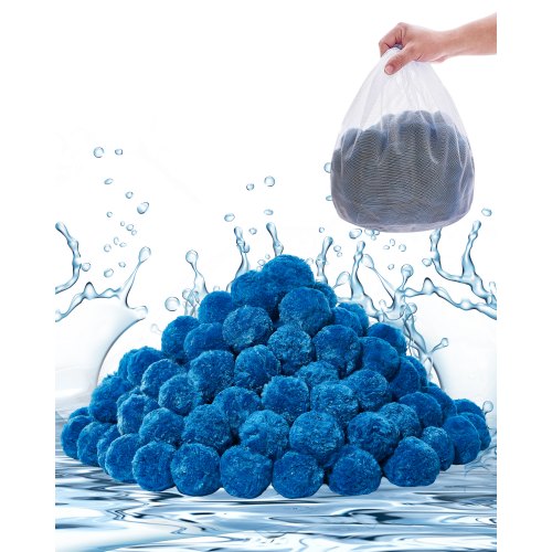 

Pool Filter Balls for Sand Filter Pump Swimming Pool 1.5 lbs Reusable Blue