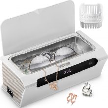 VEVOR Ultrasonic Cleaner Ultrasound Cleaning Machine 500ML White for Jewelry