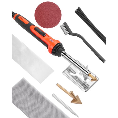 VEVOR Kunststoffschweißgerät-Set, 60 W/100 W Dual-Power-Kunststoffschweißlötkolben mit 3 Schweißspitzen und 20 Schweißstäben, professionelles Kunststoffreparatur-Schweißwerkzeug für Autostoßstangen, Kajaks, Spielzeuge, Elektronik