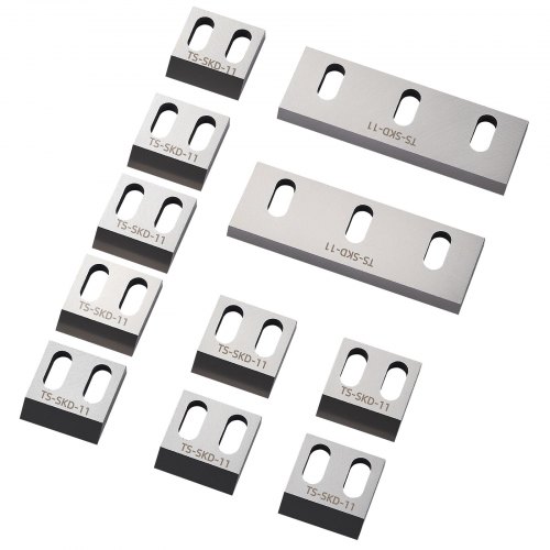 

VEVOR Shredder Blades, Alloy Steel Shredder Machine Blade Kit with 9 Rotating and 2 Fixed Blades, High-Hardness SKD-11 Blade, Compatible with Model 180 Plastic Grinder, for ABS, PP, PVC & Nylon