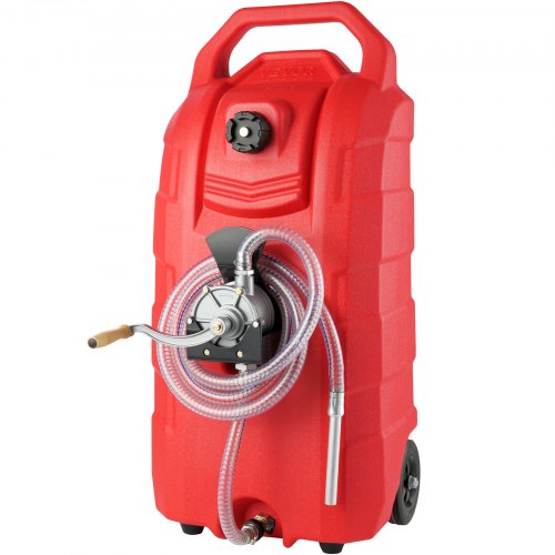 

VEVOR 60.57L Fuel Caddy, 7.8 L/min, Portable Gas Storage Tank Container with Hand Pump Rubber Wheels, Fuel Transfer Storage Tank for Gasoline Diesel Machine Oil Car Mowers Tractor Boat Motorcycle
