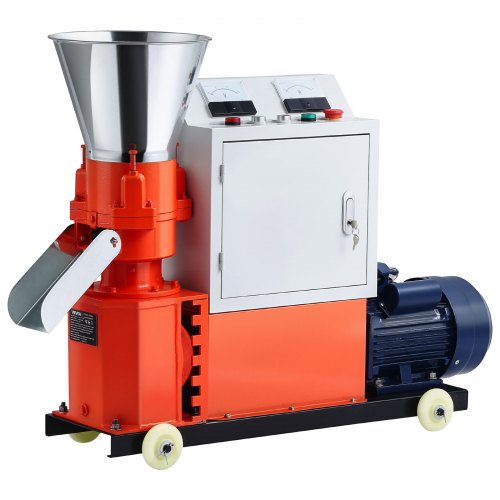

VEVOR Feed Pellet Mill Machine, 4 mm Animal Feed Pellet Making Machine, 3KW 240V Animal Food Granulator Mill Machines with 3 Pressure Rollers & 4 Wheels, Ideal for Poultry, Livestock, Farm Animals