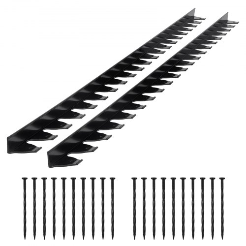 

VEVOR Landscape Edging Border, 10Pcs 6 ft x 1.6 in Plastic Garden Edging with 60 Spikes, Sun-Resistant Flowerbed Borders, DIY Layout, No Dig Garden Edger Border Divider for Lawn Edgings for Yard