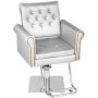 Hydraulic Barber Chair Salon Hair Styling Chair, Beauty Spa Height Adjust Silver