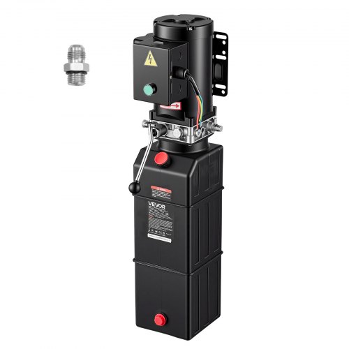 VEVOR 14 Quart Hydraulic Pump, 2.2KW Hydraulic Dump Trailer Pump Single Acting, 3200 PSI Max Relief Pressure, 1.7 GPM Flow Rate, AC220-240V Hydraulic