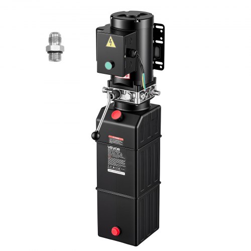 VEVOR 15 Quart Hydraulic Pump, 2.2KW Hydraulic Motor Dump Trailer Pump Single Acting, 3200 PSI Max Relief Pressure, 1.7 GPM Flow Rate, AC220-240V Hydr