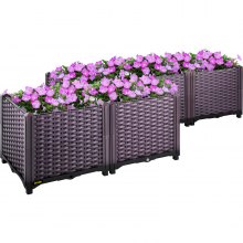 Vevor Elevated Raised Garden Bed Plastic Garden Planter Box 5pcs For Grow Plants