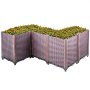Vevor Elevated Raised Garden Bed Plastic Garden Planter Box 5pcs For Grow Plants