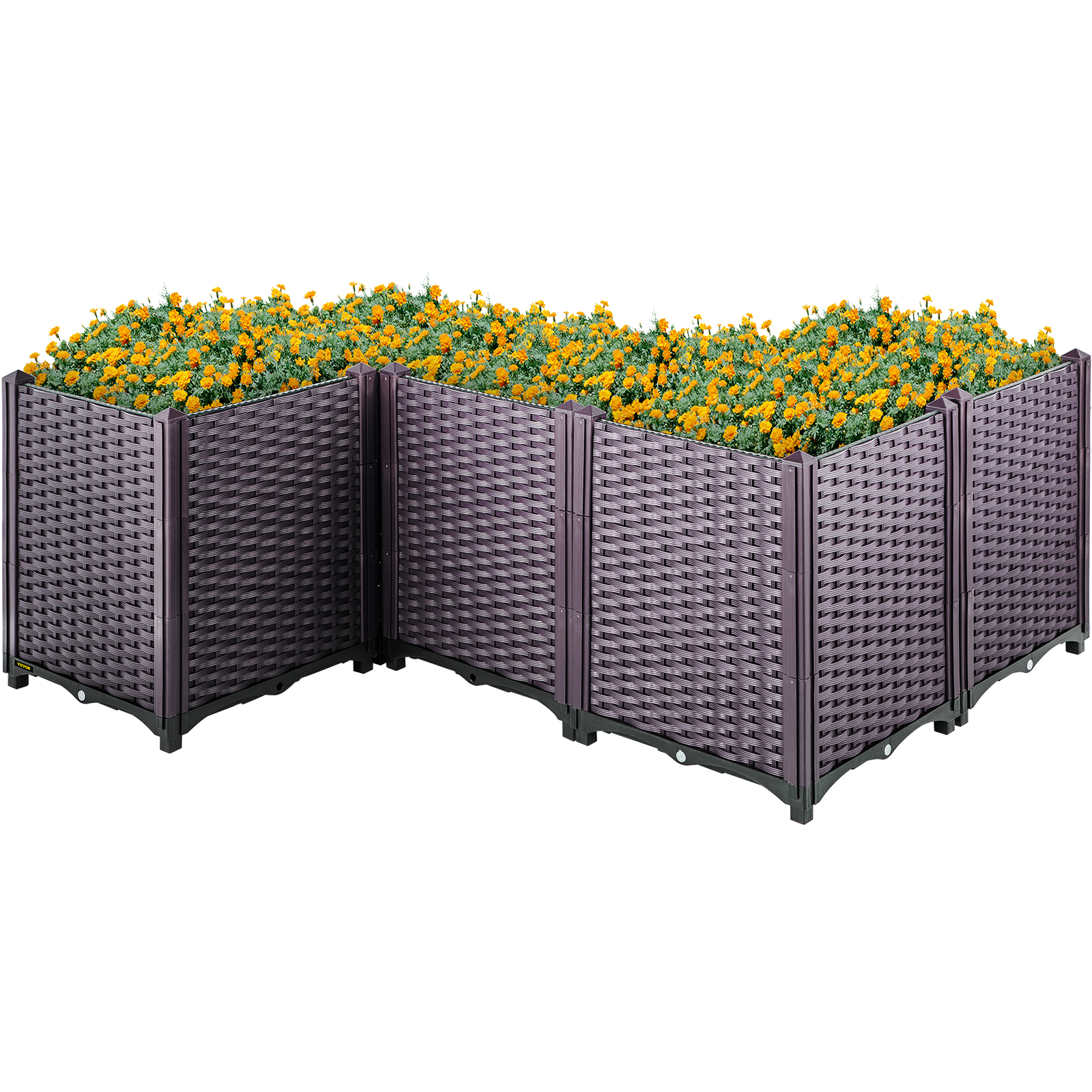 Vevor Elevated Raised Garden Bed Plastic Garden Planter Box 5pcs For Grow Plants от Vevor Many GEOs