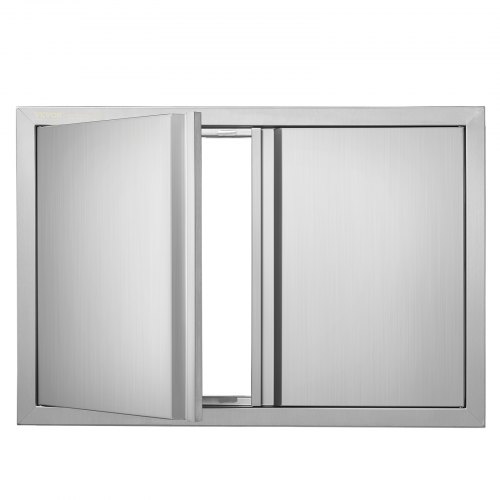 VEVOR BBQ Access Door, 710x482 mm Double Outdoor Kitchen Door, Stainless Steel Flush Mount Door, Wall Vertical Door with Recessed Handles , for BBQ Is