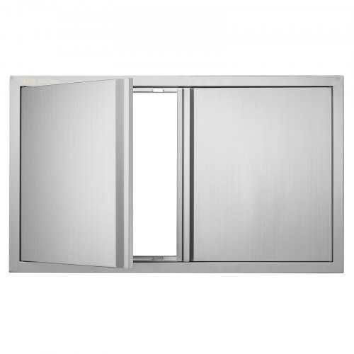 

VEVOR BBQ Access Door, 36W x 21H Inch Double Outdoor Kitchen Door, Stainless Steel Flush Mount Door, Wall Vertical Door with Recessed Handles , for BBQ Island, Grilling Station, Outside Cabinet