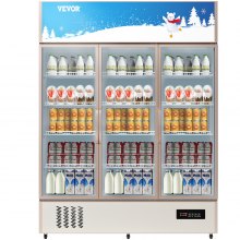 VEVOR Commercial Merchandiser Refrigerator Beverage Cooler 3 Doors 59"x27"x79"