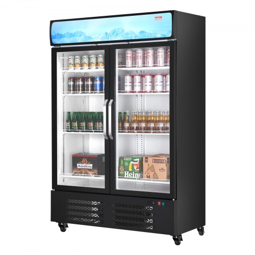 

Commercial Merchandiser Refrigerator 36.27 CU.FT Glass Door Beverage Fridge