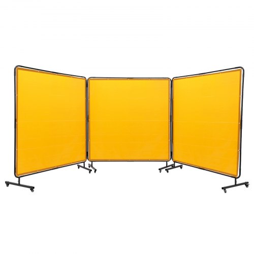 VEVOR Welding Screen with Frame, 6' x 6' 3 Panel Welding Curtain Screens, Flame-Resistant Vinyl Weld