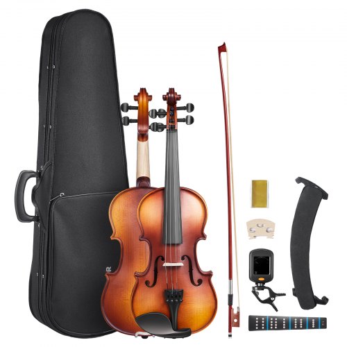 

VEVOR Violin 1/4 Size Fiddle Set Solidwood for Beginners with Case Rosin Brown