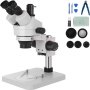 3.5x-90x Zoom Trinocular Stereo Microscope With Table Pillar Stand
