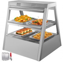 Commercial Food Warmer Pizza Warmer 27-inch Pastry Warmer With Tilt-up Doors