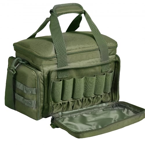 

VEVOR Range Bag for 4 Pistols Tactical Gun Range Bag Single Shoulder Strip Green