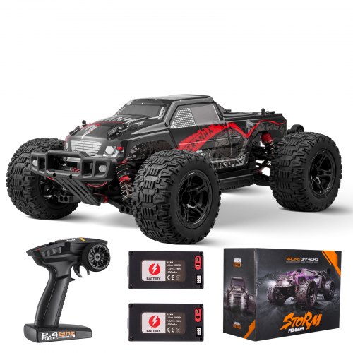 

VEVOR Remote Control Car, 1:10 Scale RC Car for Kids, All Terrain 4WD Off-Road Monster Truck with 45° Wheelie & 2 Batteries, 38 km/h High Speed Hobby Racing Car - Ideal Gift for 8+ Years Kids, IPX4