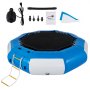 VEVOR 13ft Inflatable Water Bouncer, Water Trampoline Splash Padded Inflatable Bouncer Bounce Swim Platform for Water Sports