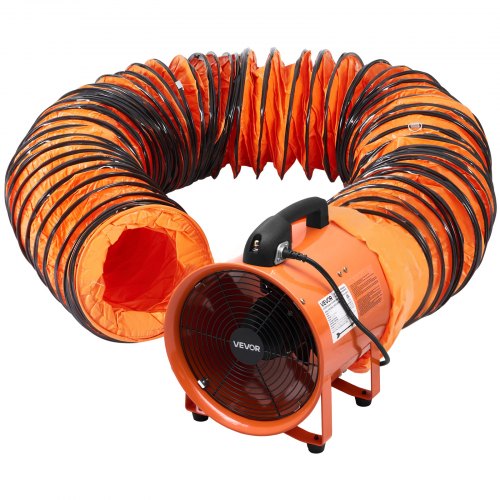 

VEVOR Portable Ventilator, 12 inch Heavy Duty Cylinder Fan with 16.4ft Duct Hose, 560W Strong Shop Exhaust Blower 2894CFM, Industrial Utility Blower for Sucking Dust, Smoke, Smoke Home/Workplace