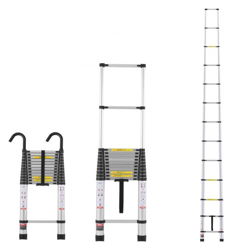 

VEVOR Telescoping Extension Ladder 16.4FT Multi-button Retraction 375 LBS