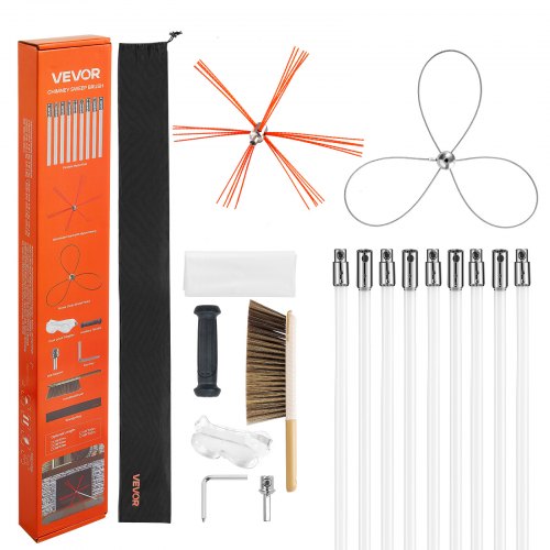 Vevor Chimney Sweep Kit, 30 Ft Maximum Extendable Length Ch…