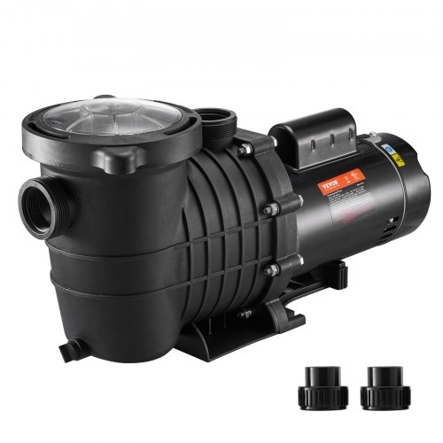 VEVOR Pool Pump 1.5HP 230V, Variable Dual Speed Pumps 1100W for Above Ground Pool, Powerful Self-priming Pump w/ Strainer Filter Basket, 5400 GPH Max. Flow, Energy Saving Swimming Pool Pump