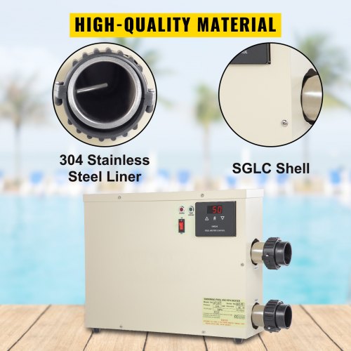 11KW 220V Digital Swimming Pool & SPA Electric Water Heater Thermostat Hot Tub 