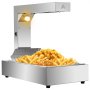VEVOR 110V French Fry Food Warmer 23" x 13.5", 900W Fry Heat Lamp with Detachable Bent Drain Board Drip Pan, Stainless Steel Food Heat Light 86?-185?, Free Standing Fried Chicken Warmer With Light