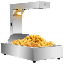 21" French Fry Warmer Commercial Dump Station Heat Lamp Food Warmer Freestanding