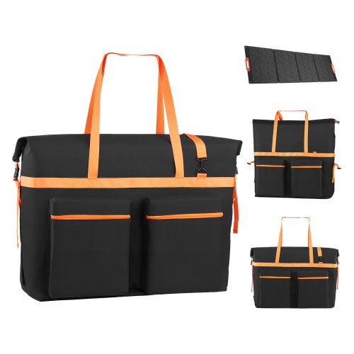 VEVOR Solar Panel Storage Bag for 5 x 300W Foldable Solar Panels, Waterproof Faraday + Nylon Solar Panel Carrying Bag with Signal Blocking, Lightweight Portable for Outdoor Camping, RV Travel