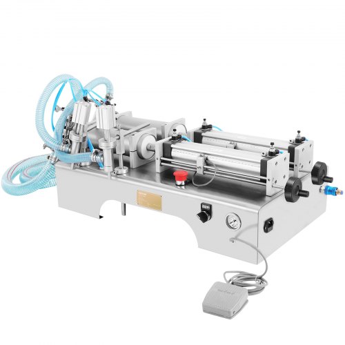 10W Füllmaschine Flüssigkeit 100-1000ML Liquid Filling Machine Abfüller Flüssigkeitsabfüllmaschine mit Doppelkopf - Vevor