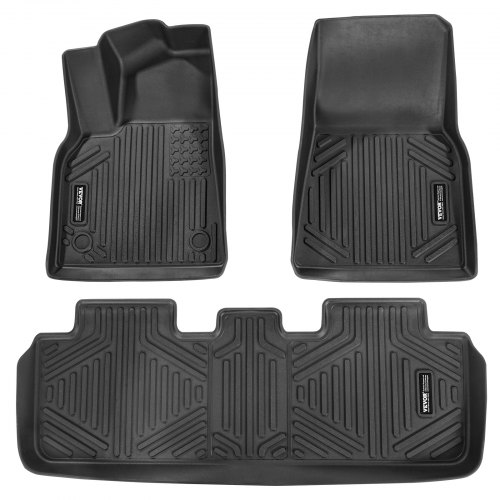 

VEVOR Automotive Floor Mats Fits for Tesla Model Y 2021-2024 3 pcs TPE Liners