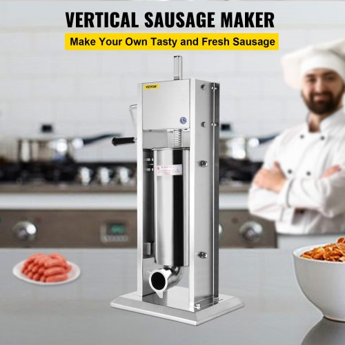 vertes Sausage filler mince stuffer maker maschine stainless steel cylinder 7L 