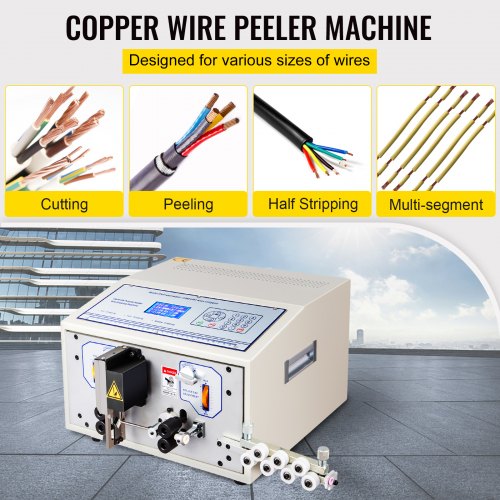 Automatic Computer Wire Stripping Cutting Peeling Machine Stripper 0.1-4.5mm² CE 