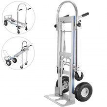 VEVOR 3 In 1 Aluminum Folding Hand Truck Trolley Cart Dolly 350kg Max Weight - VEVOR