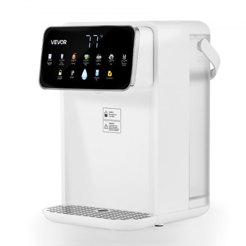 VEVOR Instant Hot Water Dispenser Countertop Boiling Water Dispenser with Adjustable 7 Temperatures  7 Water Volumes 118oz Removable Water Tank Qu