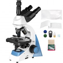 Vevor Trinocular Compound Microscope Compound Light Microscope 40x-2500x W/ Led