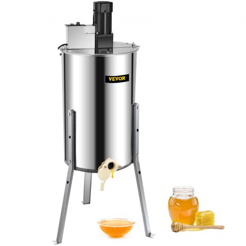 VEVOR 3/6 Frame Electric Honey Extractor Beekeeping Stainless Steel W/ 3 Legs