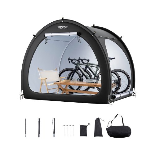 

VEVOR Outdoor Bike Storage Tent Fan-Shaped Dual-Door Bike Tent for 4 to 5 Bikes