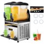 VEVOR Slush Frozen Drink Machine, 15LX2 Tanks, 1000W Commercial Margarita Maker with 26.6°F to 28.4°F Temperature, Separate Control Cold Drink and Slush Modes, Perfect for Restaurants Cafes Bars