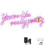 VEVOR You're Like Really Pretty Neon Sign, 23" x 21" Pink LED Neon Signs for Wall Decor, Adjustable Brightness Large Lights Sign with Power Adapter, Used for Party, Wedding, Living Room, Office