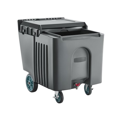 

VEVOR Commercial Ice Bin, 125 lbs Portable Ice Caddy, 31.5 x 22.8 x 29 inch Insulated Ice Carrier with 4 Wheels and Flip Lid, Large Ice Bin for Catering, Kitchens, Bistros, Restaurants, and Bars