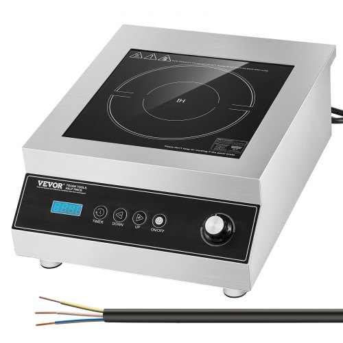 

Portable Commercial Induction Cooktop 5000W Countertop Burner 16 Temp Levels