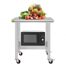 Stainless Steel Work Table |30x24inch | Food Prep NSF | Utility Work Station